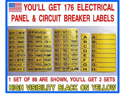 electrical box stickers|electrical panel stickers for labeling.